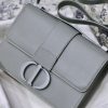 M9203 Dior 30 Montaigne 手袋 迪奥蒙田包 灰色哑光粒面牛皮革