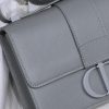 M9203 Dior 30 Montaigne 手袋 迪奥蒙田包 灰色哑光粒面牛皮革