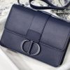 M9203 Dior 30 Montaigne 手袋 迪奥蒙田包 靛蓝色哑光粒面牛皮革