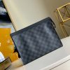 1602209542674520.jpg N41696 LV POCHETTE VOYAGE 中号手袋 Damier Graphite黑格手包 LV手包