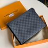 1602209542936866.jpg N41696 LV POCHETTE VOYAGE 中号手袋 Damier Graphite黑格手包 LV手包
