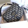 M9319 迪奥 Dior Bobby 中号手袋 蓝色 Oblique 印花女包
