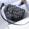 M9317 迪奥 Dior Bobby 小号手袋 蓝色 Oblique 印花女包