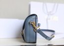 M9319 迪奥 Dior Bobby 中号手袋 光面牛皮革 丹宁蓝色