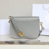M9319 迪奥 Dior Bobby 中号手袋 光面牛皮革 灰色
