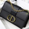 M9208 Dior 30 Montaigne 链条包 粒面牛皮革 黑色