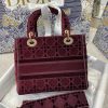 1602919424931845.jpg M0565 迪奥 中号 Lady D-Lite 手袋 天鹅绒刺绣藤格纹 酒红色