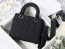 M0538 Dior Lady Dior My ABCDior 手袋 哑光牛皮革藤格纹 黑色