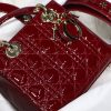 M0538 迪奥Lady Dior My ABCDior 手袋 漆皮藤格纹 樱桃红