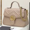 498110 Gucci古驰 GG Marmont系列小号手提包 浅啡色