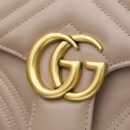 498110 Gucci古驰 GG Marmont系列小号手提包 浅啡色