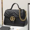 498110 Gucci古驰 GG Marmont系列小号手提包 黑色