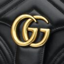 498110 Gucci古驰 GG Marmont系列小号手提包 黑色