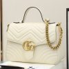 498110 Gucci古驰 GG Marmont系列小号手提包 白色