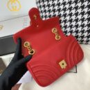 446744 Gucci古驰女包 GG Marmont 绗缝迷你手袋 红色