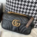 446744 Gucci古驰女包 GG Marmont 绗缝迷你手袋 黑色