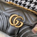 446744 Gucci古驰女包 GG Marmont 绗缝迷你手袋 黑色