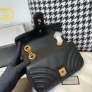 446744 Gucci古驰女包 GG Marmont 绗缝迷你手袋 黑色