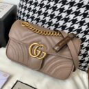 446744 Gucci古驰女包 GG Marmont 绗缝迷你手袋 裸色