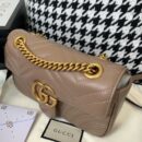 446744 Gucci古驰女包 GG Marmont 绗缝迷你手袋 裸色