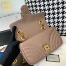 446744 Gucci古驰女包 GG Marmont 绗缝迷你手袋 裸色
