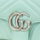 446744 Gucci古驰女包 GG Marmont 绗缝迷你手袋 绿色