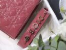 M0538 迪奥Lady Dior My ABCDior 手袋 漆皮藤格纹 玫红