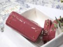 M0538 迪奥Lady Dior My ABCDior 手袋 漆皮藤格纹 玫红