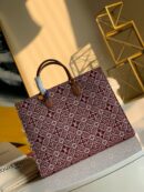M57185 LV ONTHEGO 大号手袋 LV1854新款托特包 棕红色