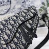 1ADPO Dior 迪奥迷你马鞍包 米色和黑色 Oblique 印花
