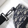 1ADPO Dior 迪奥迷你马鞍包 米色和黑色 Oblique 印花