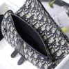 1ADPO Dior 迪奥迷你马鞍包 米色和黑色 Oblique 印花
