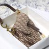 1607069598662206.jpg M0446 Dior Saddle手提包 棕色天鹅绒 Oblique 印花马鞍包