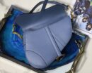 M0446 Dior Saddle手掌纹手提包 Dior官网女包马鞍包 海蓝色