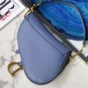 M0446 Dior Saddle手掌纹手提包 Dior官网女包马鞍包 海蓝色