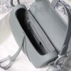 M0446 Dior Saddle哑光牛皮革手袋 迪奥官网女包马鞍包 灰色