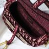 1607326272654530.jpg M0446 Dior Saddle马鞍包 Dior Oblique 绣花丝绒 酒红色