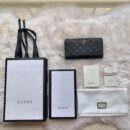 473928 Gucci Signature皮革全拉链式钱包 Gucci拉链钱夹 黑色