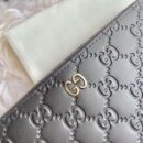 473928 Gucci Signature皮革全拉链式钱包 Gucci拉链钱夹 黑色