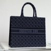 1607998531900334.jpg M1286 Dior Book Tote 大号手袋 蓝色Cannage 藤格纹图案绣花丝绒