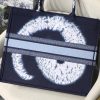 M1286 Dior Book Tote 大号手袋 蓝色多色Tie Dior 刺绣
