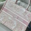 M1296 Dior Book Tote 小号手袋 粉色茹伊印花