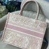 M1296 Dior Book Tote 小号手袋 粉色茹伊印花