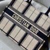 M1296 Dior Book Tote 小号手袋 黑米色Bayadere 刺绣