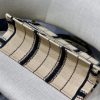 M1296 Dior Book Tote 小号手袋 黑米色Bayadere 刺绣