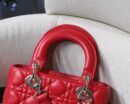 M0538 迪奥Lady Dior MyABCDior 手袋 羊皮革藤格纹 红色
