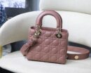 M0538 迪奥Lady Dior MyABCDior 手袋 羊皮革藤格纹 粉色