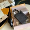 M69441 LV PETIT SAC PLAT 手袋 Epi 皮革托特包 黑色
