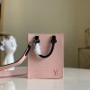 M69575 LV PETIT SAC PLAT 手袋 Epi 皮革托特包 粉色