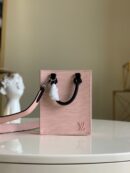 M69575 LV PETIT SAC PLAT 手袋 Epi 皮革托特包 粉色